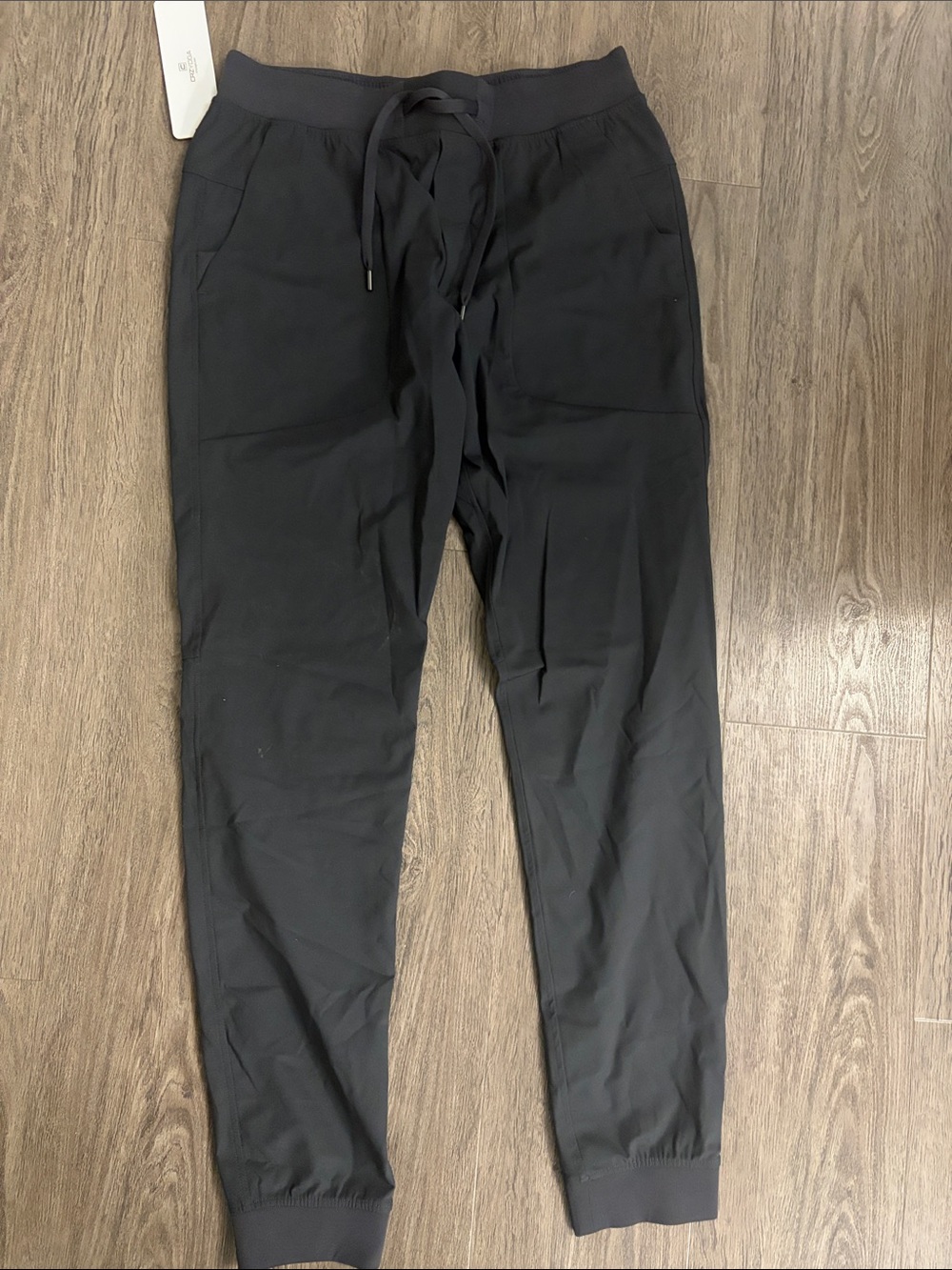 CRZ YOGA Men's Black Jogger Pants with Drawstring Waist